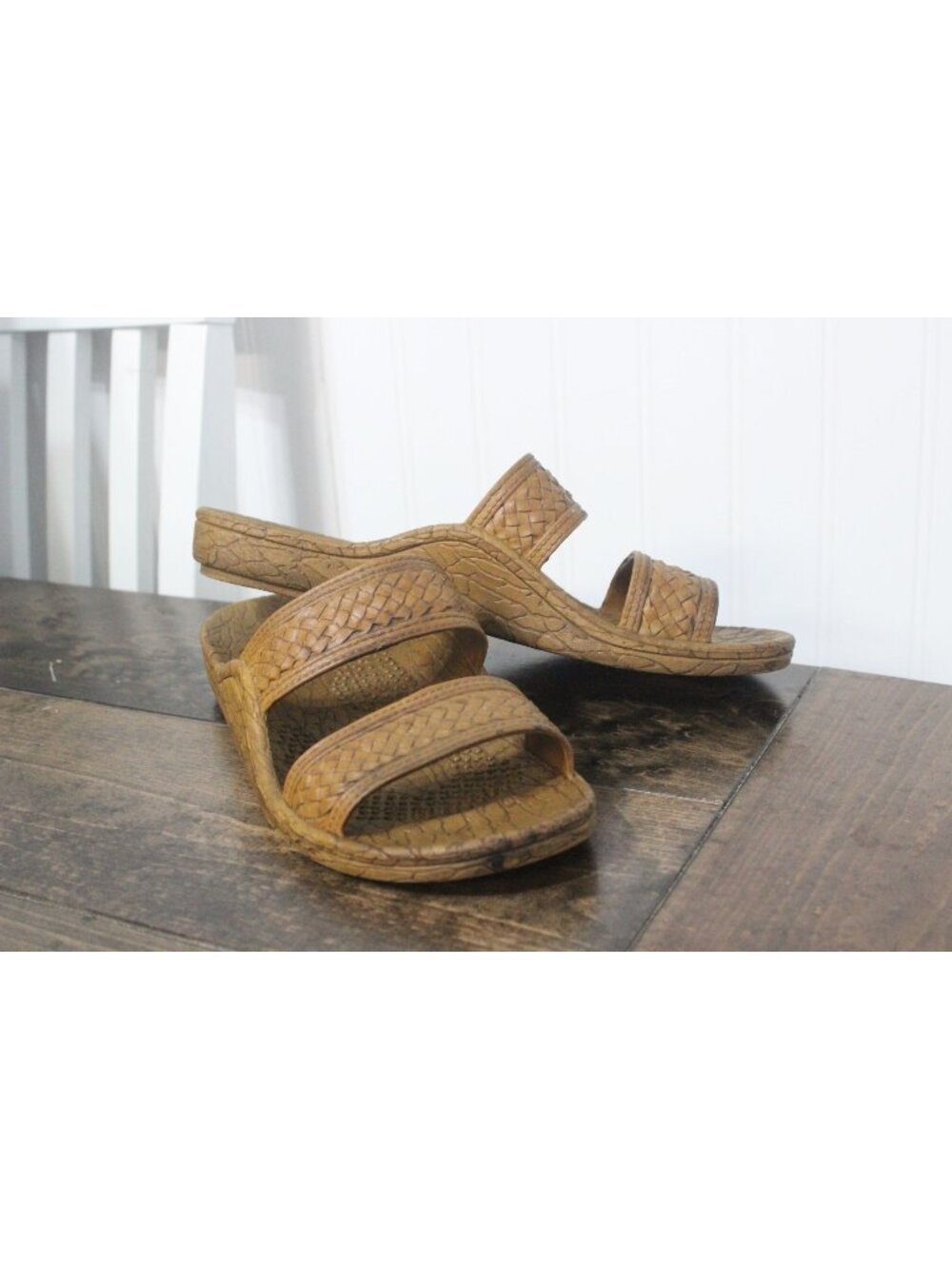 Pali Hawaii Brown Slide Sandals Textured Sole Womens size 9